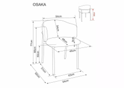 Стул SIGNAL OSAKA D t.255 светло-бежевый/орех