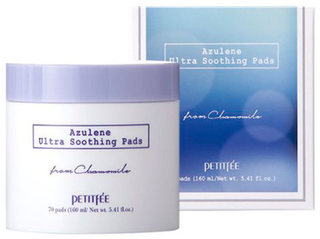 Petitfee Пэды для лица успокаивающие с азуленом - Azulene ultra soothing pads, 70шт