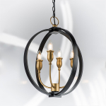 731247 Люстра CERO 4х40W E14 ЧЕРНЫЙ/ЗОЛОТО