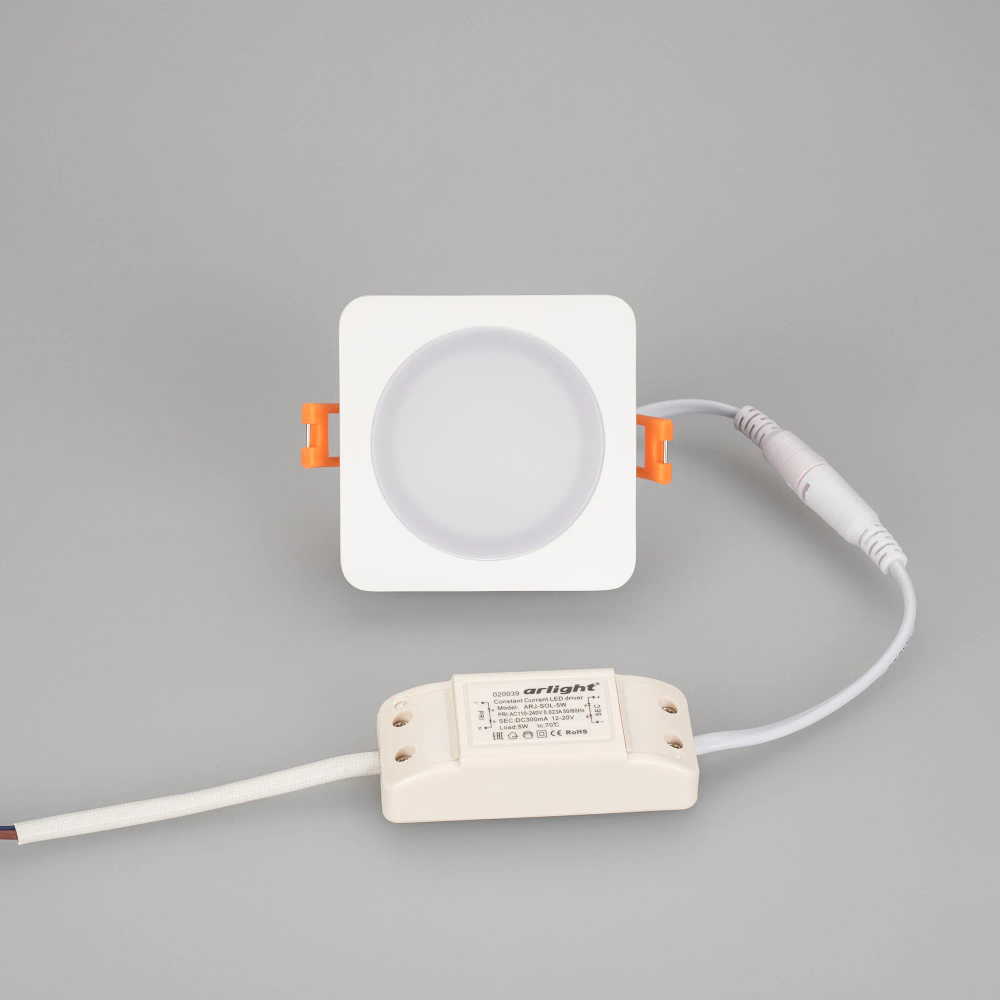 Светодиодная панель LTD-80x80SOL-5W Day White 4000K (Arlight, IP44 Пластик, 3 года) 017633