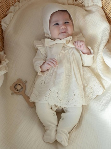 Комплект на выписку 3 предмета "Ришелье", Натуральный