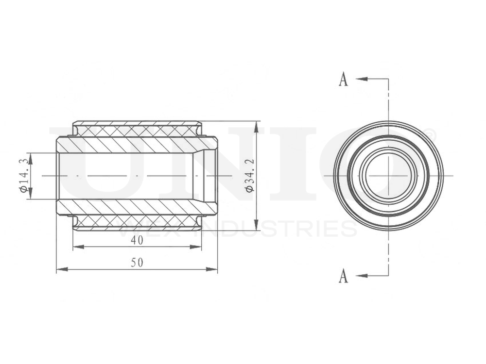 Сайлентблок цапфы UNIO RMP-20375