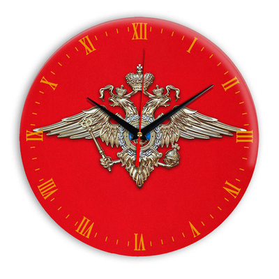 Настенные часы "символика МВД 3d"