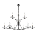 8155/9 CLASSI LN25 хром, металл/стекло Люстра подвесная Е14 9*40W 220V LOLINA