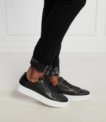 Кожаные кроссовки maxi kup Karl Lagerfeld - черный(KL52219)