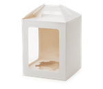 Упаковка для кулича, пряничного домика OSQ JUMPL M Белый 16*16*20 см