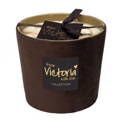 nan Свеча ароматическая Velvet dark brown Victoria with Love Коричневый