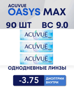 Однодневные контактные линзы Acuvue Oasys MAX 1-Day (комплект 90 линз)