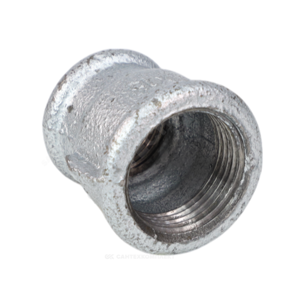 Муфта переходная чугун оц Ду 25х15 (1"х1/2") ВР Fittex