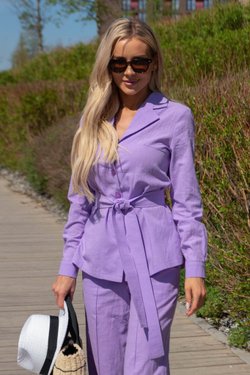 Костюм лавандового цвета из хлопка