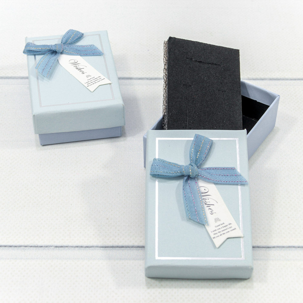 Коробка Ювелирная 8х5.5х2.7 см Набор 2 шт (Голубой)