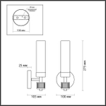 5274/1W CLASSI LN23 36 золотой Бра E14 1*40W 220V KAMILLA