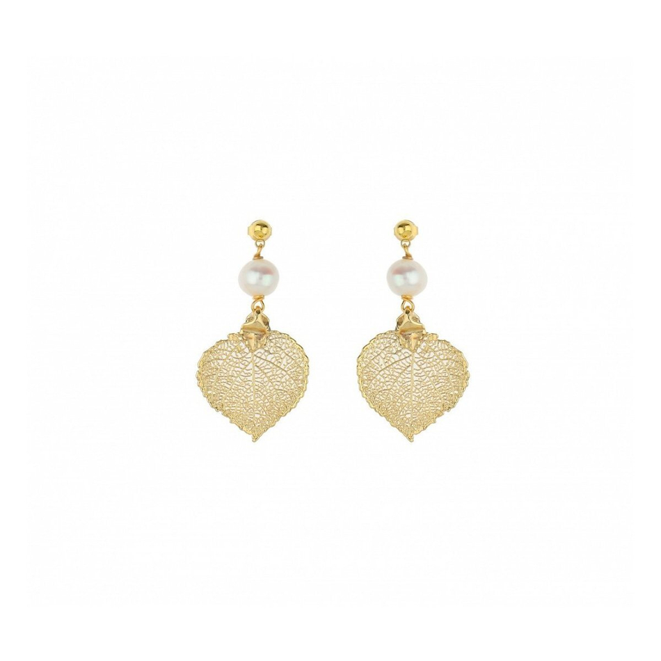 Серьги листья Ester Bijoux Денежное дерево OR925-G BR