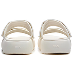 FILA Fila DONUT thick-soled casual velcro antibacterial one-word slippers women's milky white