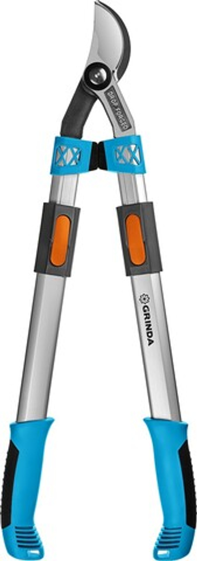 GRINDA F-900T, 650 - 900 мм, кованые лезвия, алюминиевые ручки, телескопический, плоскостной сучкорез, PROLine (424510)