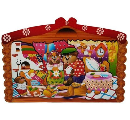 Деревянный пазл "Три медведя" 15 дет