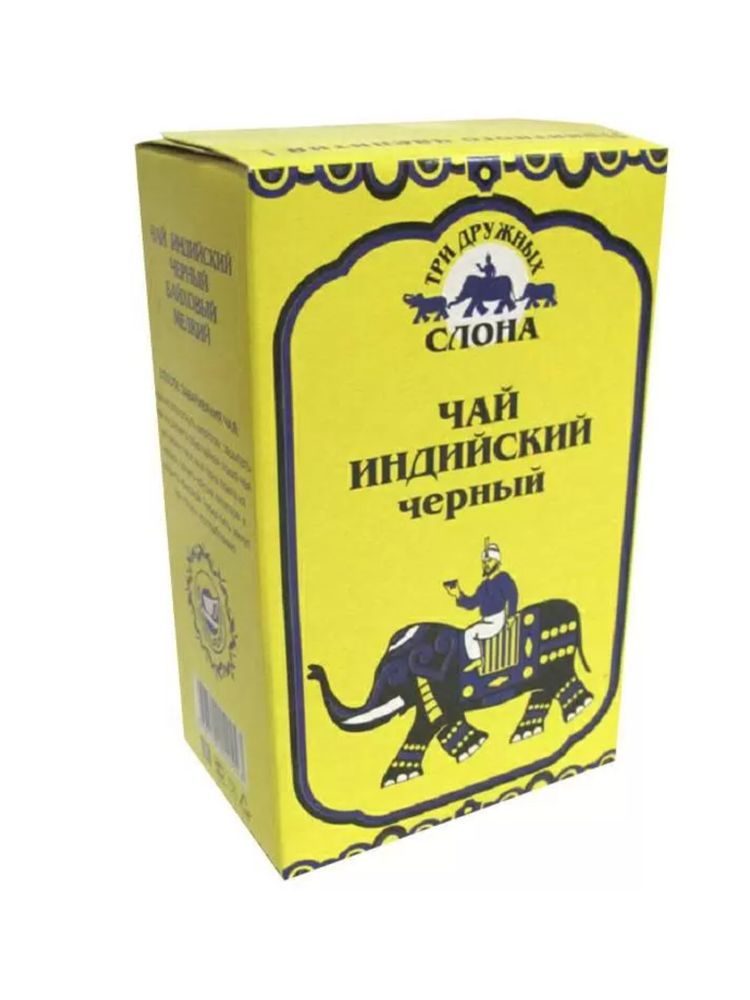 Чай черный индийский Три дружных слона 100 г x 5 шт