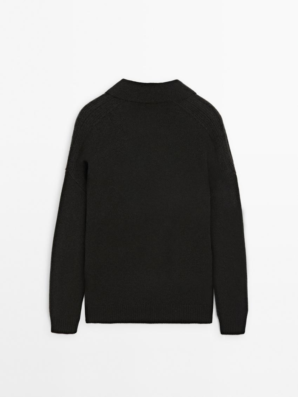 Massimo Dutti Свитер из смесовой шерсти, темно-серый