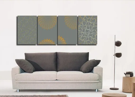 Модульная картина "Ар деко линии"