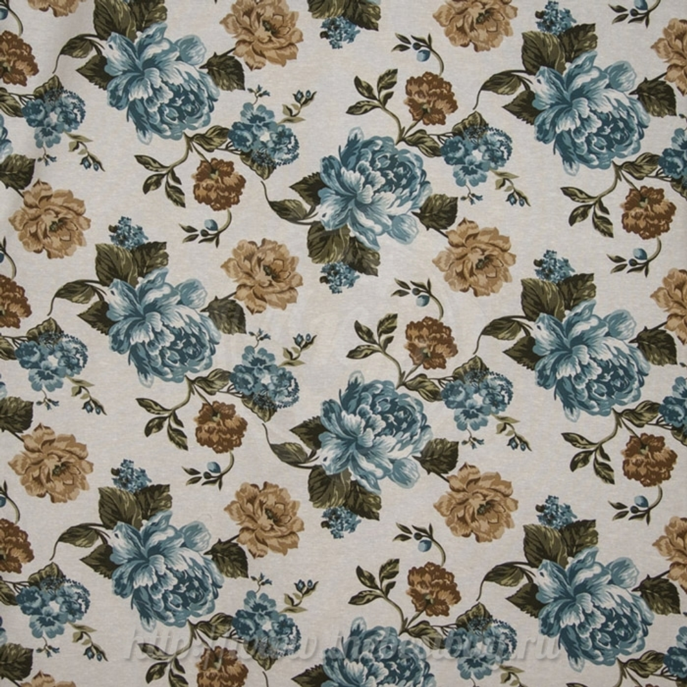 Шторы для спальни: Тэйл (арт. А30-450-3)  - (260х270)х2 см. - синие цветы
