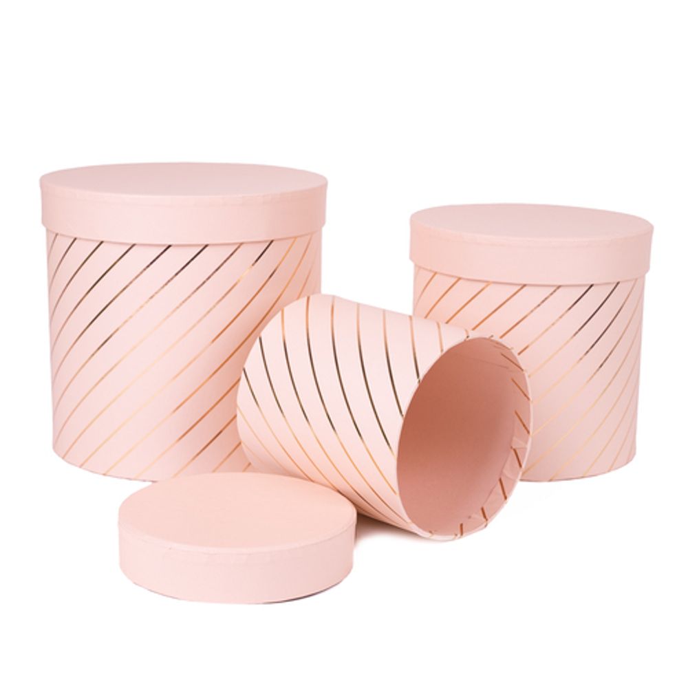 Набор/3шт Золотые полосы РОЗОВЫЙ