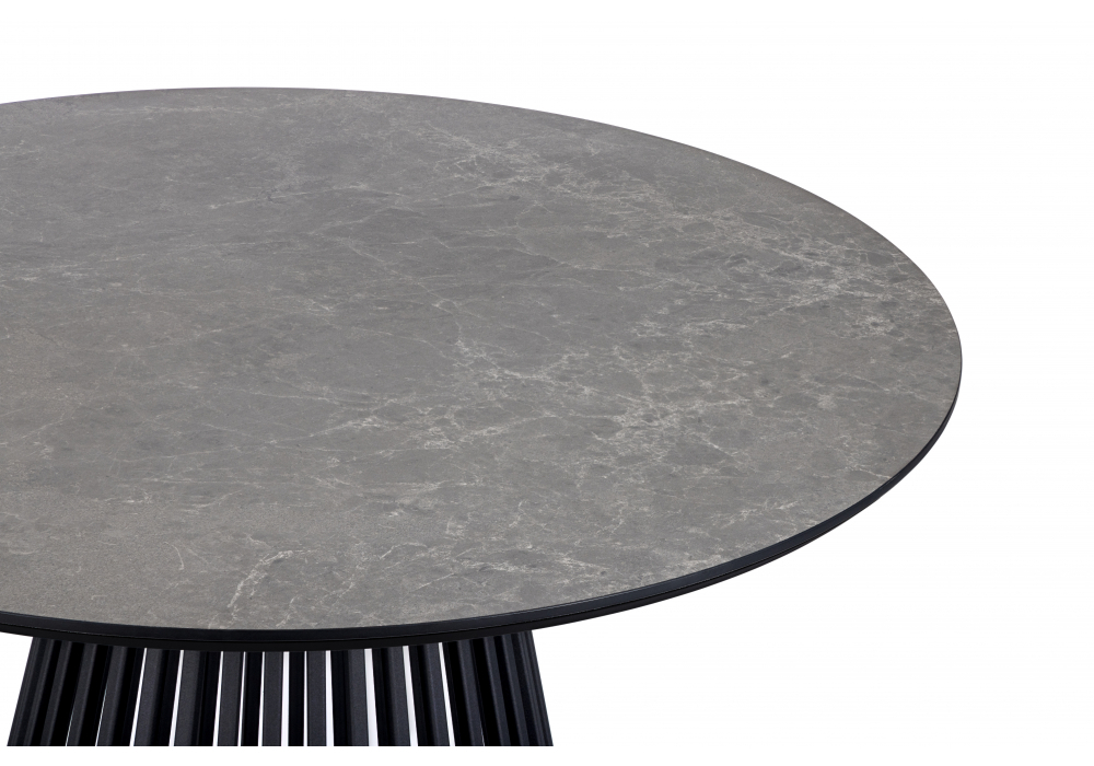 Керамический стол Woodville Нэнси 110 темно-серый, черный