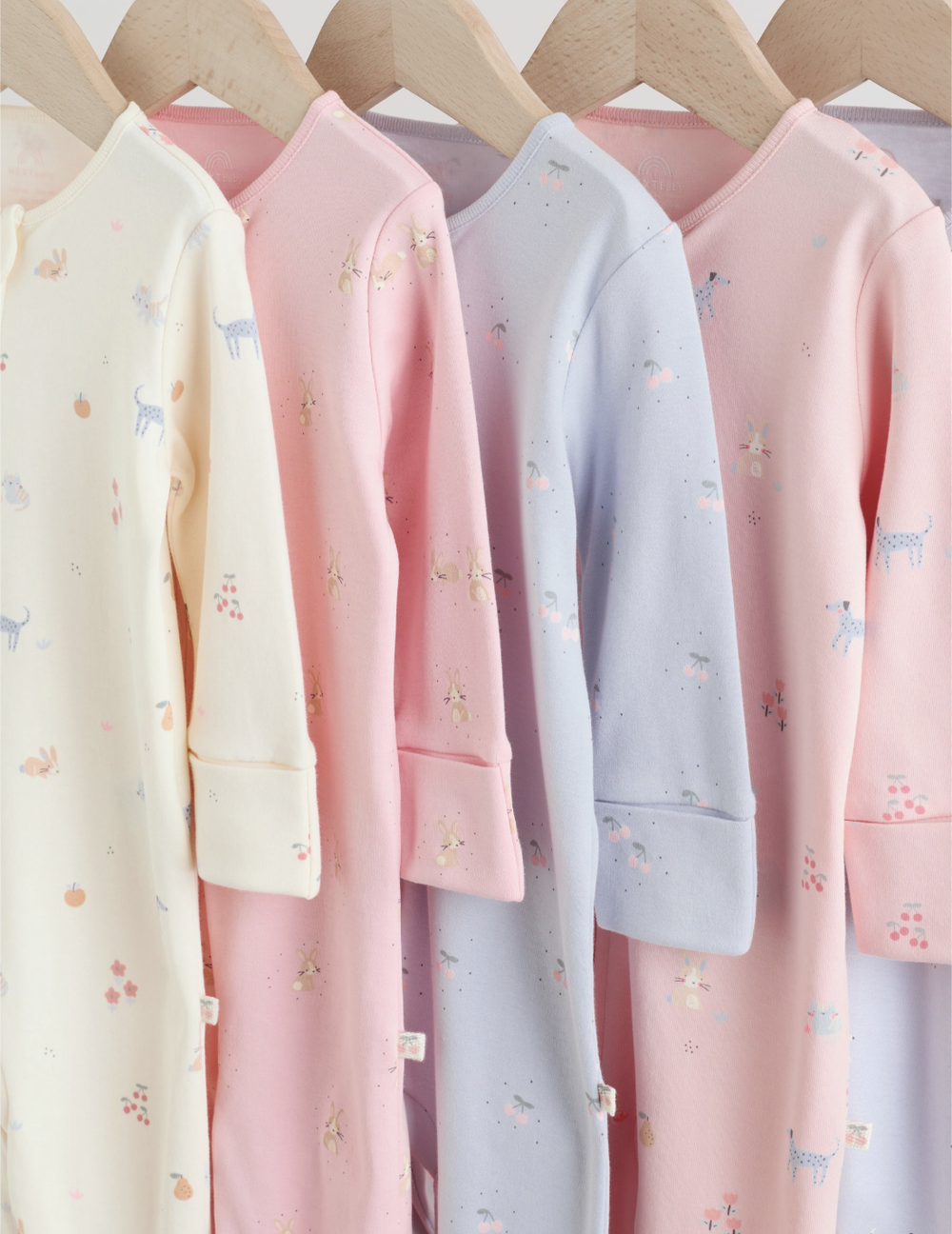 Комбинезон / Cлип для малышей Next H44-218, 5 шт., Молочный, Розовый, Голубой