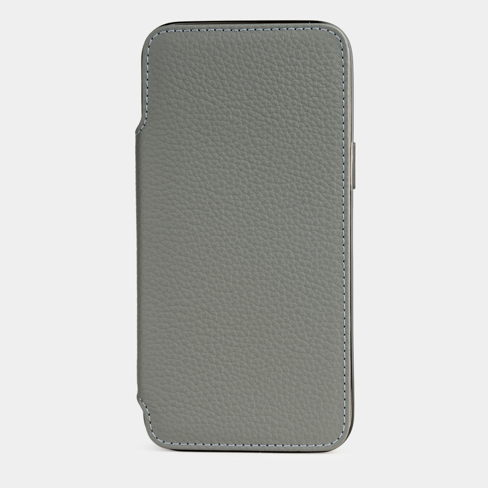 Чехол кожаный Benoit для iPhone 12/12Pro Max серого цвета