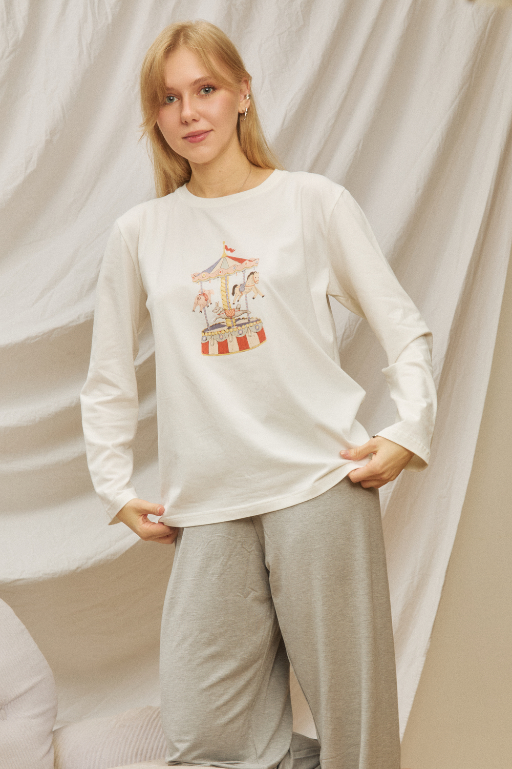 Лонгслив для мамы «Карусель»