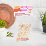 Шпажки для канапе "Кубики акварель" 24шт 12см