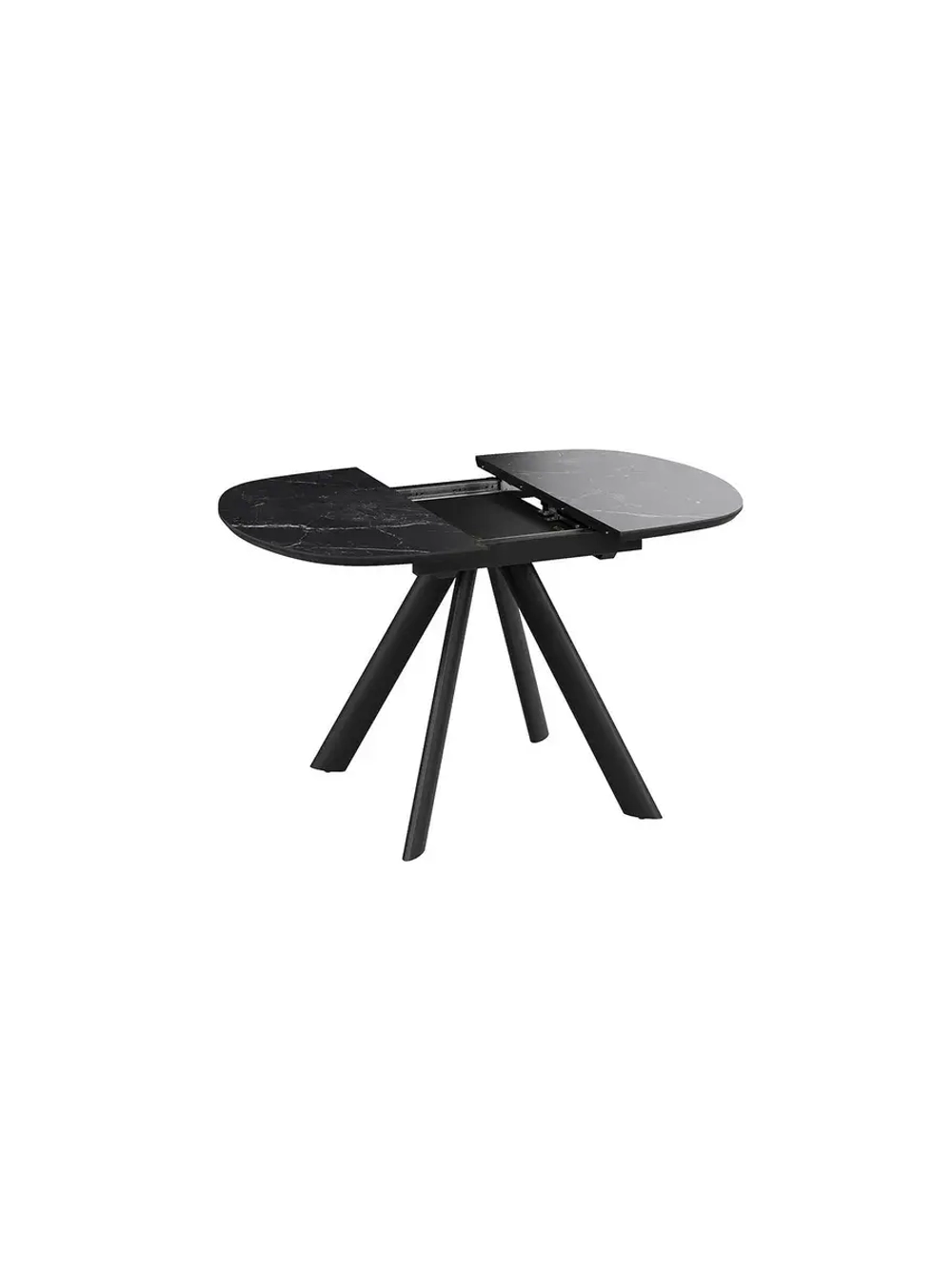 Стол кухонный Черный муар мрамор 100(135)х90х76 см