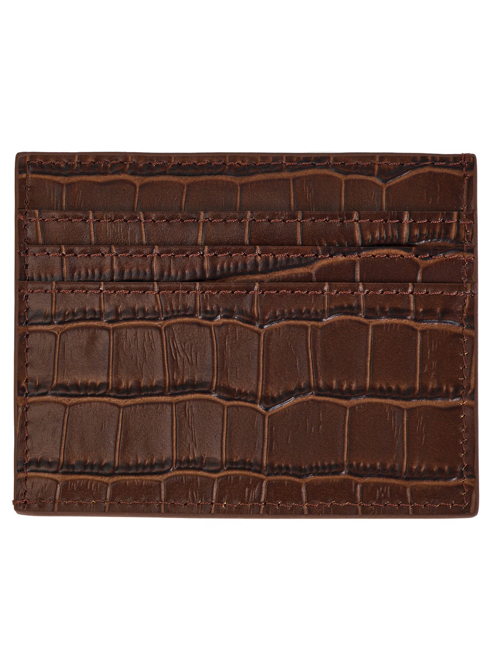 Картхолдер METROPOLITAN CROCO шоколадного цвета