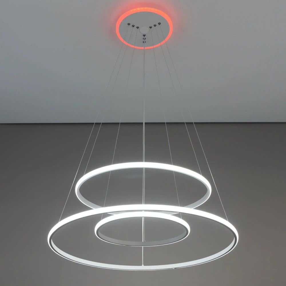 Citilux Неон Смарт CL731A090E RGB Умная подвесная люстра Белая