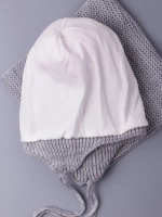 Шапка для девочки осенняя вязаная и снуд