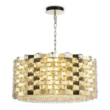 Подвесная люстра с хрусталем 18*E14 LH41009 латунь/прозрачный High Light Crystal Ambrella