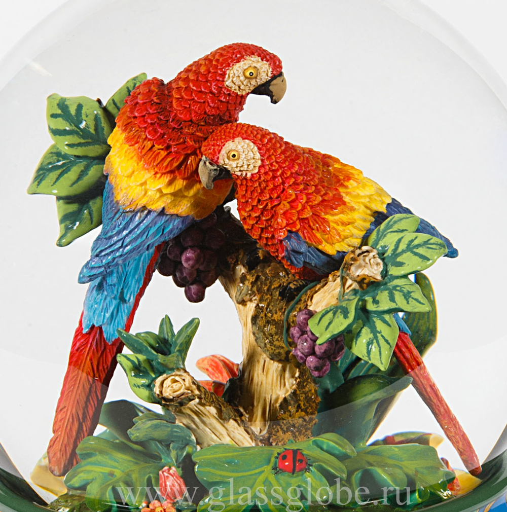 Снежный шар "Попугаи"