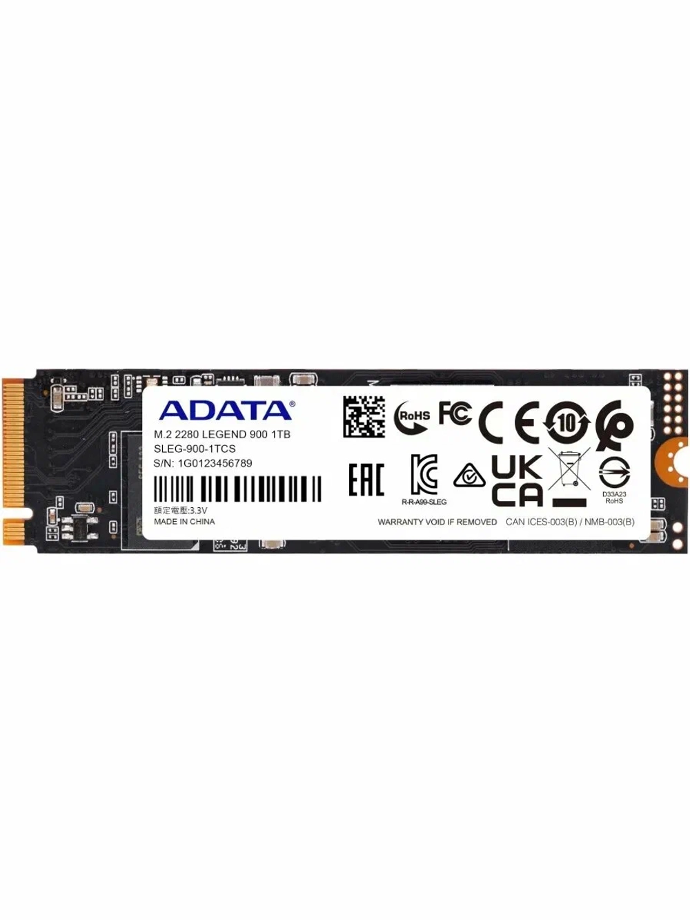 SSD накопитель A-Data Legend 900 1ТБ, M.2 2280, SLEG-900-1TCS PCIe 4.0 x4, NVMe