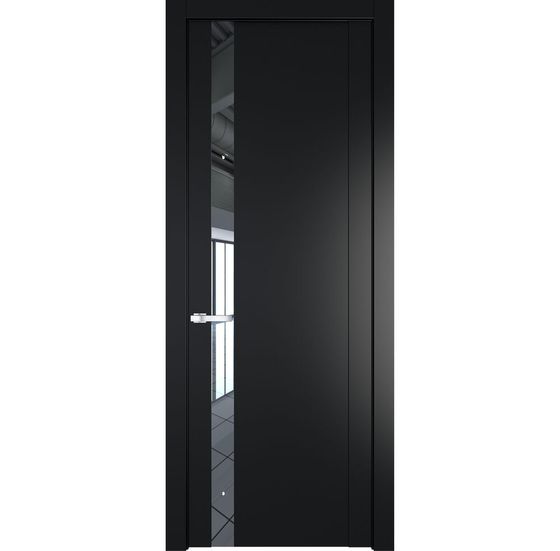 Межкомнатная дверь эмаль Profil Doors 1.2P блэк зеркало