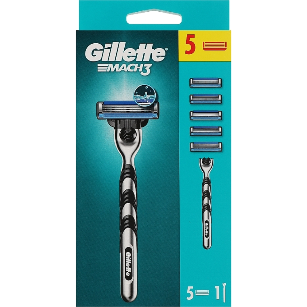 Бритвенный станок Gillette Mach3 + Запаски