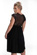 Сорочка Sofie с кружевным верхом (Размер: 6X) (Цвет: черный)