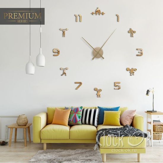 Настенные 3D часы Gym