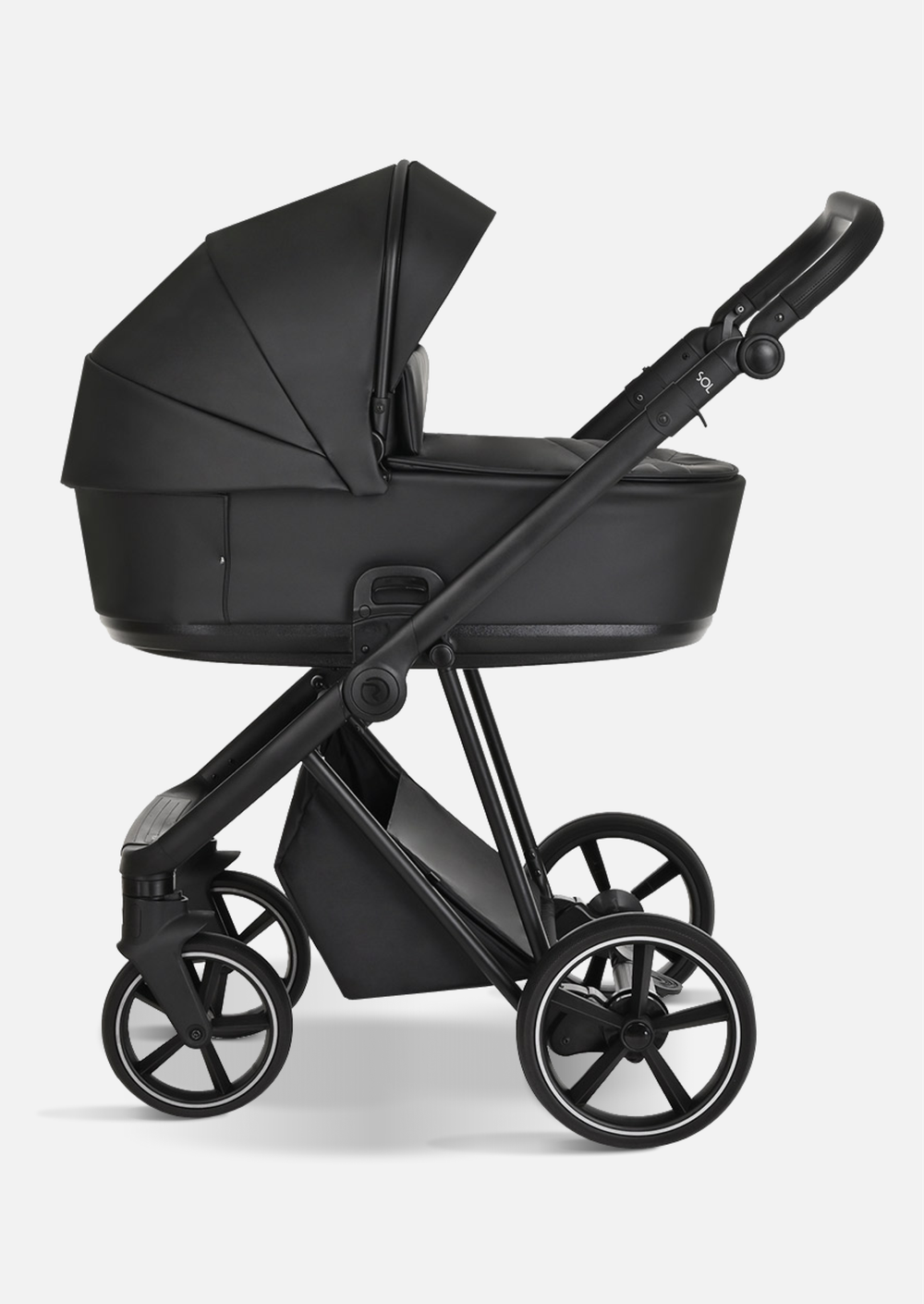 Roan Коляска 2 в 1 Sol Leather Black