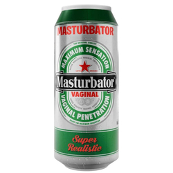 Мастурбатор в виде пивной банки CNEX Alive Heineken, термопластичный эластомер, 16см