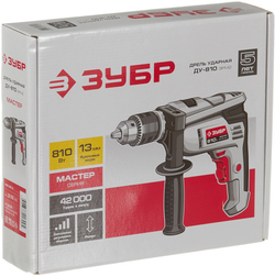 Дрель ударная ЗУБР ДУ-810 ЭРМ2 в коробке(ДУ-810 ЭРМ2)