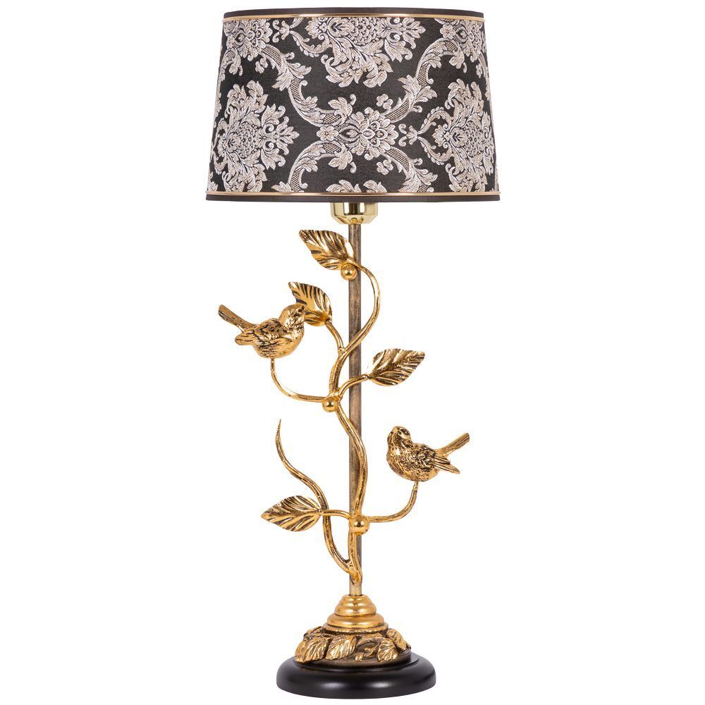 Настольная лампа Терра Spring Бронза с абажуром Тюссо Vatican (Ватикан) Черный