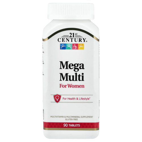 21st Century, Mega Multi, мультивитамины для женщин, 90 таблеток