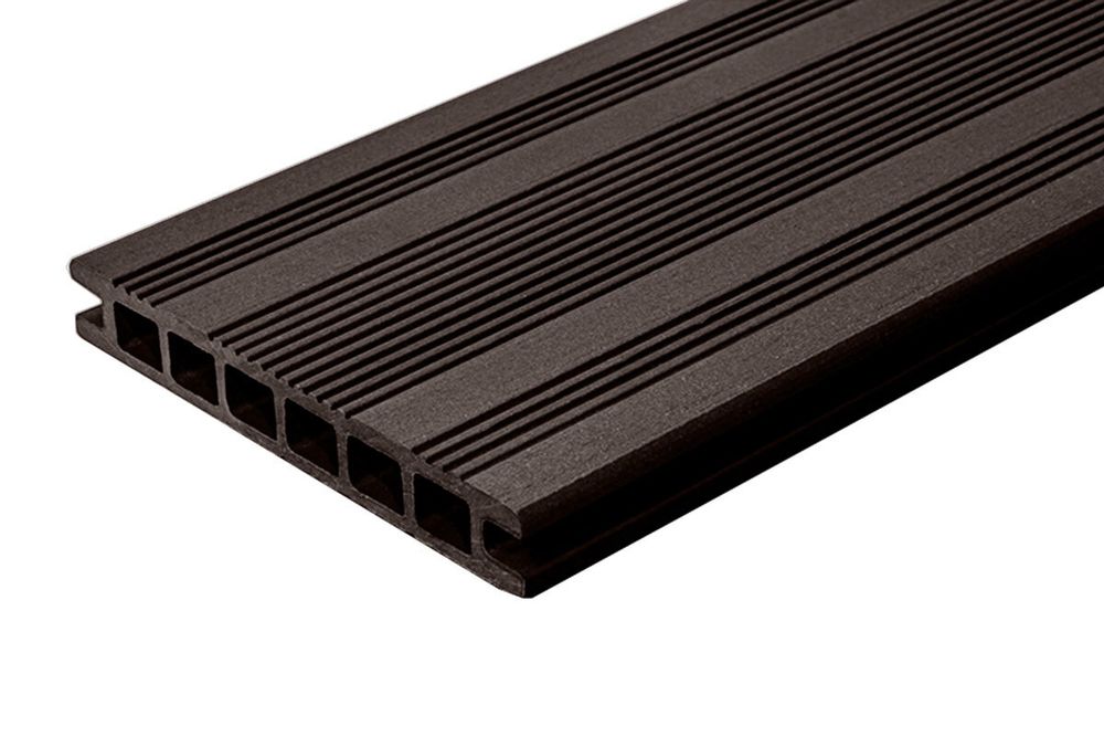 Доска террасная древесно-полимерная композитная Ecodeck (Экодек), 165x23,5, длина 400 см, Венге (Шоколад)