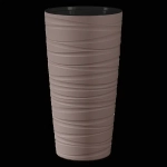 Кашпо для цветов пластиковое 15л d-30см «Модерн Максимум» Мокачино