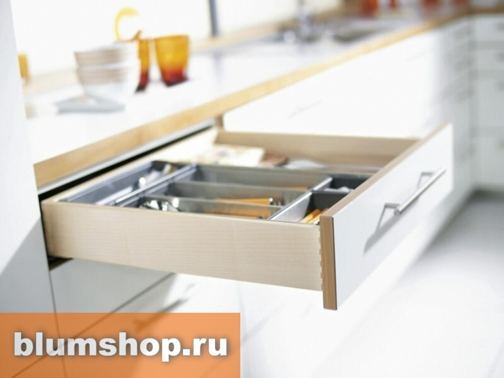 Комплект направляющих TANDEM с BLUMOTION ПОЛНОГО выдвижения, 30 кг, с замками (17-19мм)