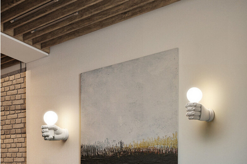 Wall design lamp Hand  (White)